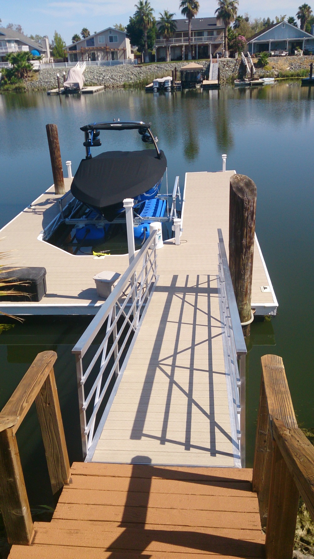 Krentler Private Boat Dock and Gangway Winn Decking